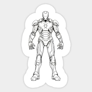 Ironman lineart Sticker